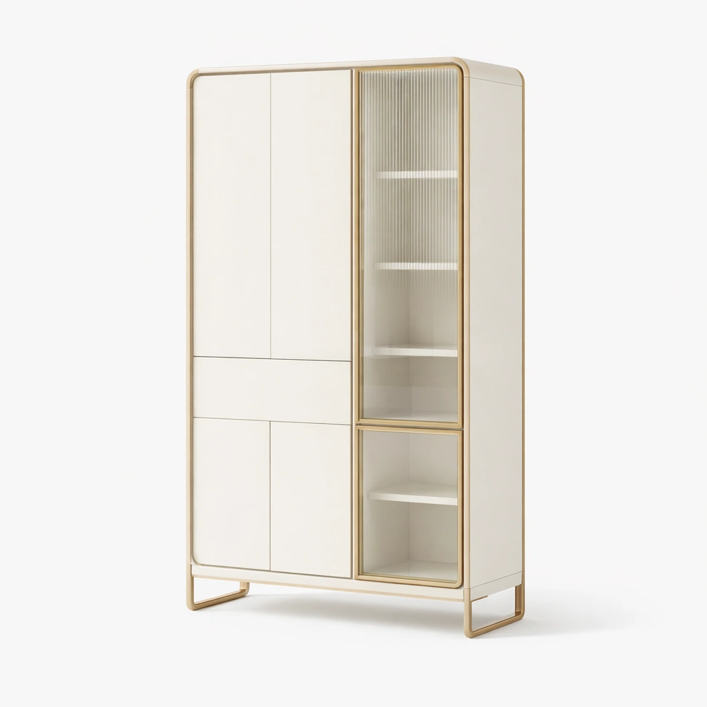 Vitrinenschrank Weiss Modern Glas-velnoxio